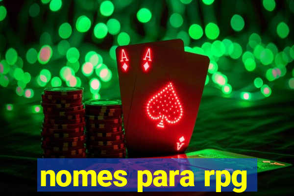 nomes para rpg